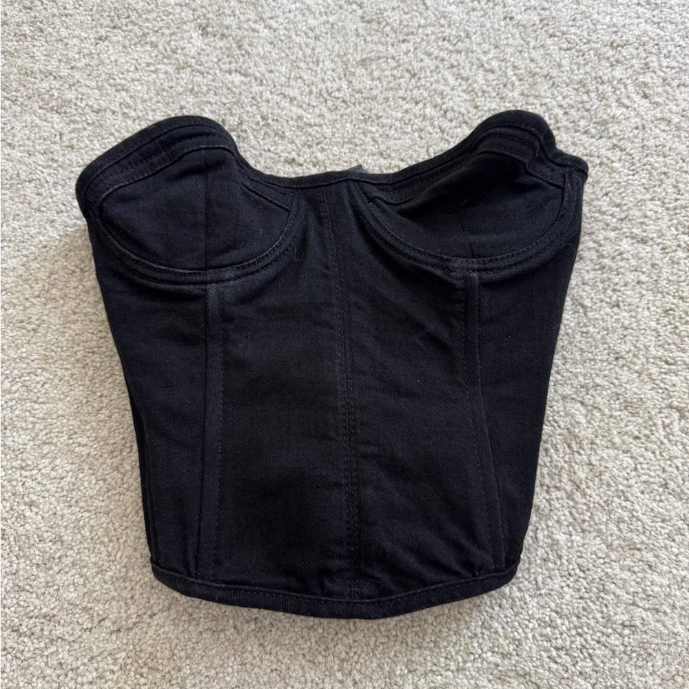 Black Zara Women's Corset Top